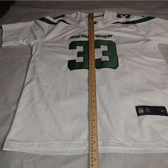 Jersey New York jets men's adams #33 white/green on field size XL - Picture 6 of 8